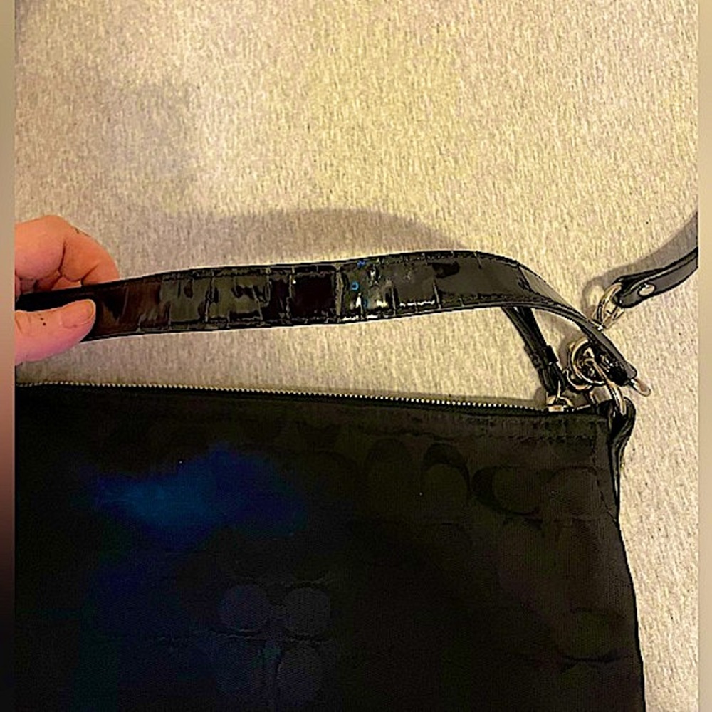Black crossbody canvas signature COACH - Picture 7 of 9